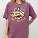 Small Berry Red It's Fine, I'm Fine, Everything Is Fine Pumpkin Halloween Jack-O-Lantern Spooky Fall Autumn Comfort Colors Tee