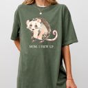 XXXL Moss Dark Green Mom, I Frew Up, Possum, Opossum, Cute, Aesthetic, Funny Shirt Comfort Colors Tee