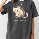 Medium Pepper Dark Gray Mom, I Frew Up, Possum, Opossum, Cute, Aesthetic, Funny Shirt Comfort Colors Tee