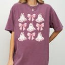 XXXL Berry Red Pink Ghost Coquette Bows Ribbons Halloween Girly Spooky Cozy Vintage Inspired Comfort Colors Tee