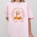  Pumpkin Spice Coffee Club Latte Girly Coquette Autumn Fall Cozy Moonlit Morning Edition Comfort Colors Tee