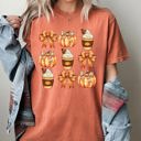 XXL Yam Pumpkin Spice Latte Ribbons Fall Coffee Pumpkins Autumn Thanksgiving Halloween Bows Comfort Colors Tee