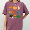 Large Berry Red Pumpkins Jack-O-Lanterns Fall Halloween Thanksgiving Illustration Comfort Colors Tee