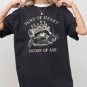  Pure Of Heart, Dumb Of Ass Possum Opossum Quote Statement Edition Comfort Colors Tee