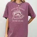 Large Berry Red Pure Of Heart, Dumb Of Ass Possum Opossum Quote Statement Edition Comfort Colors Tee