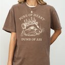 Medium Espresso Brown Pure Of Heart, Dumb Of Ass Possum Opossum Quote Statement Edition Comfort Colors Tee