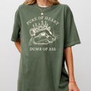 Small Moss Dark Green Pure Of Heart, Dumb Of Ass Possum Opossum Quote Statement Edition Comfort Colors Tee