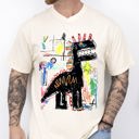 XXL Ivory Cream Robot Dinosaur Graffiti Neo Expressionist Dragon Illustration Comfort Colors Tee