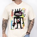 XL Ivory Cream Robot Zombie Halloween Graffiti Colorful Neo Expressionist Urban Vibrant Comfort Colors Tee