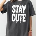 Small Pepper Dark Gray Stay Cute Spooky Creepy Halloween Exclusive Graphic Edition For Haunted Wardrobe Collection Comfort Colors Tee