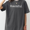  Thankful Minimal Simplicity Autumn Fall Halloween Thanksgiving Comfort Colors Tee