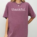 Large Berry Red Thankful Minimal Simplicity Autumn Fall Halloween Thanksgiving Comfort Colors Tee