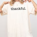 XXL Ivory Cream Thankful Minimal Simplicity Autumn Fall Halloween Thanksgiving Comfort Colors Tee