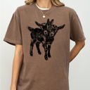  Two Headed Goat Haunted Halloween Night Creepy Graphic Art Edition Comfort Colors Tee