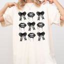  Vampire Black Bows Coquette Ribbons Halloween Lace Gothic Spooky Scary Fangs Comfort Colors Tee