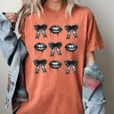 Small Yam Vampire Black Bows Coquette Ribbons Halloween Lace Gothic Spooky Scary Fangs Comfort Colors Tee