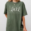  We Love Fall Autumn Minimal Simplicity Halloween Thanksgiving Comfort Colors Tee