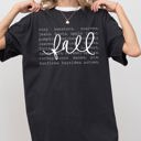 Large Black We Love Fall Autumn Minimal Simplicity Halloween Thanksgiving Comfort Colors Tee