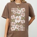  White Autumn Flowers Botanical Retro Fall Floral Vintage Garden Illustration Comfort Colors Tee