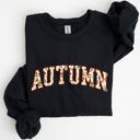 XL Black Autumn Varsity Fall Collegiate Retro Vintage Halloween Seasonal Graphic Sweatshirt