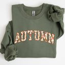 XXXL Military Green Autumn Varsity Fall Collegiate Retro Vintage Halloween Seasonal Graphic Sweatshirt