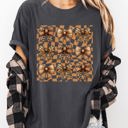 XXL Pepper Dark Gray Checkered Autumn Coquette Bows And Ribbons Retro Halloween Edition Comfort Colors Tee