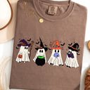 XL Espresso Brown Cute Halloween Ghosts, Witches, Skeleton Halloween Fall Autumn Comfort Colors Tee