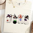 XXL Ivory Cream Cute Halloween Ghosts, Witches, Skeleton Halloween Fall Autumn Comfort Colors Tee