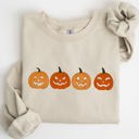 XXXL Sand Cute Mini Pumpkins Jack-O-Lanterns Retro Halloween Fall Autumn Harvest Cozy Nostalgic Seasonal Sweatshirt
