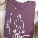  Duck Rabbit Meme Optical Illusion Limited Run Edition Graphic Design Comfort Colors Tee