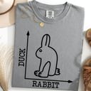  Duck Rabbit Meme Optical Illusion Limited Run Edition Graphic Design Comfort Colors Tee