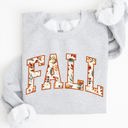 XL Ash Light Gray Fall Varsity Autumn Collegiate Retro Vintage Halloween Seasonal Edition Sweatshirt