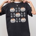  Halloween Ribbons And Pumpkins Coquette Bows Fall Themed Vintage Inspired Autumn Seasonal Comfort Colors Tee