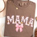 Medium Espresso Brown Halloween Mama Coquette Ribbons And Bows Fall Autumn Limited Edition Comfort Colors Tee