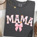XXXL Pepper Dark Gray Halloween Mama Coquette Ribbons And Bows Fall Autumn Limited Edition Comfort Colors Tee