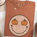 XXXL Yam Leopard Print Smiley Halloween Pumpkin Retro Fall Autumn Shirt Comfort Colors Tee