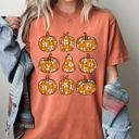 XXXL Yam Retro Floral Pumpkins Halloween Jack-O-Lantern Fall Autumn Vibes Comfort Colors Tee