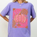  Retro Floral Pumpkin Jack-O-Lantern Harvest Fall Seasonal Design Print Comfort Colors Tee