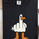 Medium Black Rude Seagull Middle Finger Vulgar Crude Aesthetic Meme Collection Comfort Colors Tee