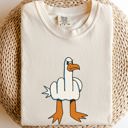 XL Ivory Cream Rude Seagull Middle Finger Vulgar Crude Aesthetic Meme Collection Comfort Colors Tee