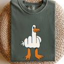XXXL Moss Dark Green Rude Seagull Middle Finger Vulgar Crude Aesthetic Meme Collection Comfort Colors Tee
