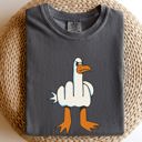 XXL Pepper Dark Gray Rude Seagull Middle Finger Vulgar Crude Aesthetic Meme Collection Comfort Colors Tee