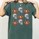  Skulls and Checkered Pumpkins, Coquette Ribbons and Bows Halloween Edition Comfort Colors Tee
