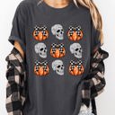 Skulls and Checkered Pumpkins, Coquette Ribbons and Bows Halloween Edition Comfort Colors Tee