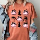  Witch Spiders Pumpkins Spooky Coquette Ribbons and Bows Halloween Comfort Colors Tee