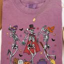 Dancing Skeleton Halloween Party Trick Or Treat Spooky Nighttime Celebration Comfort Colors Tee