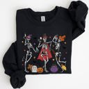 XXL Black Dancing Skeleton Halloween Party Trick Or Treat Cute Fun Spooky Vibe Collective Sweatshirt
