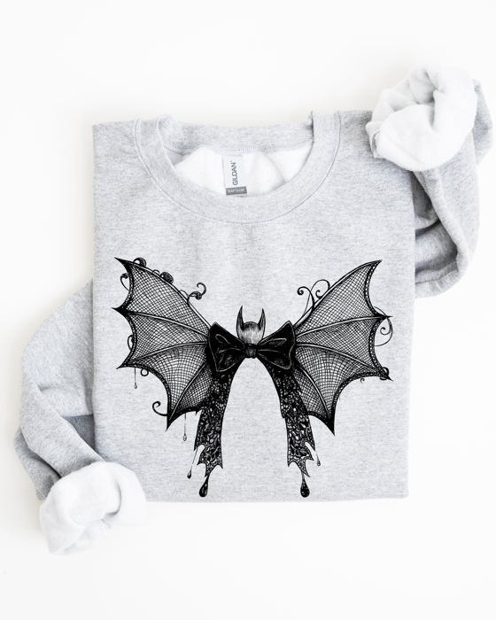 Halloween Bat Lace Gothic Spooky Witch Motif Fashion Statement For Midnight Lovers Sweatshirt