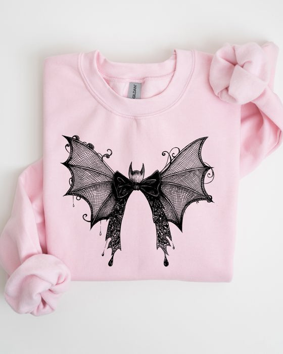 Halloween Bat Lace Gothic Spooky Witch Motif Fashion Statement For Midnight Lovers Sweatshirt