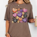 Halloween Candy Hearts Trick or Treat Haunted Spooky Witch Cute Comfort Colors Tee